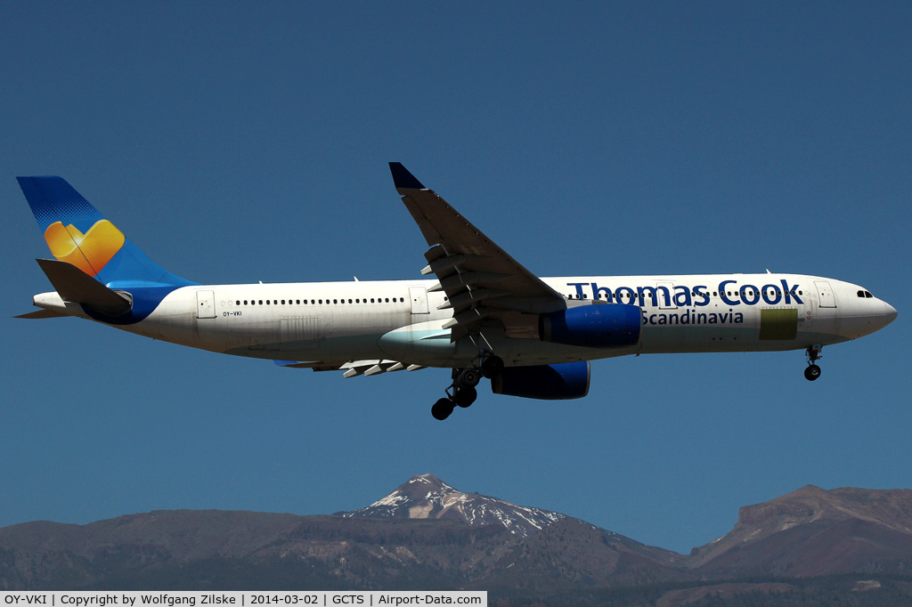 OY-VKI, 2000 Airbus A330-343X C/N 357, Mount Teide in the background