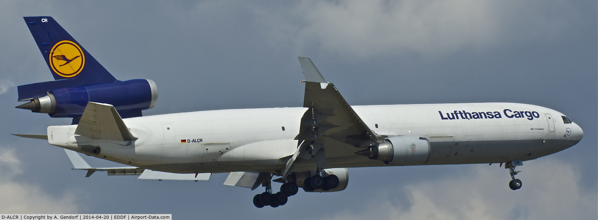 D-ALCR, 1994 McDonnell Douglas MD-11F C/N 48581, Lufthansa Cargo, seen here arriving at Frankfurt Rhein/Main Int'l(EDDF)