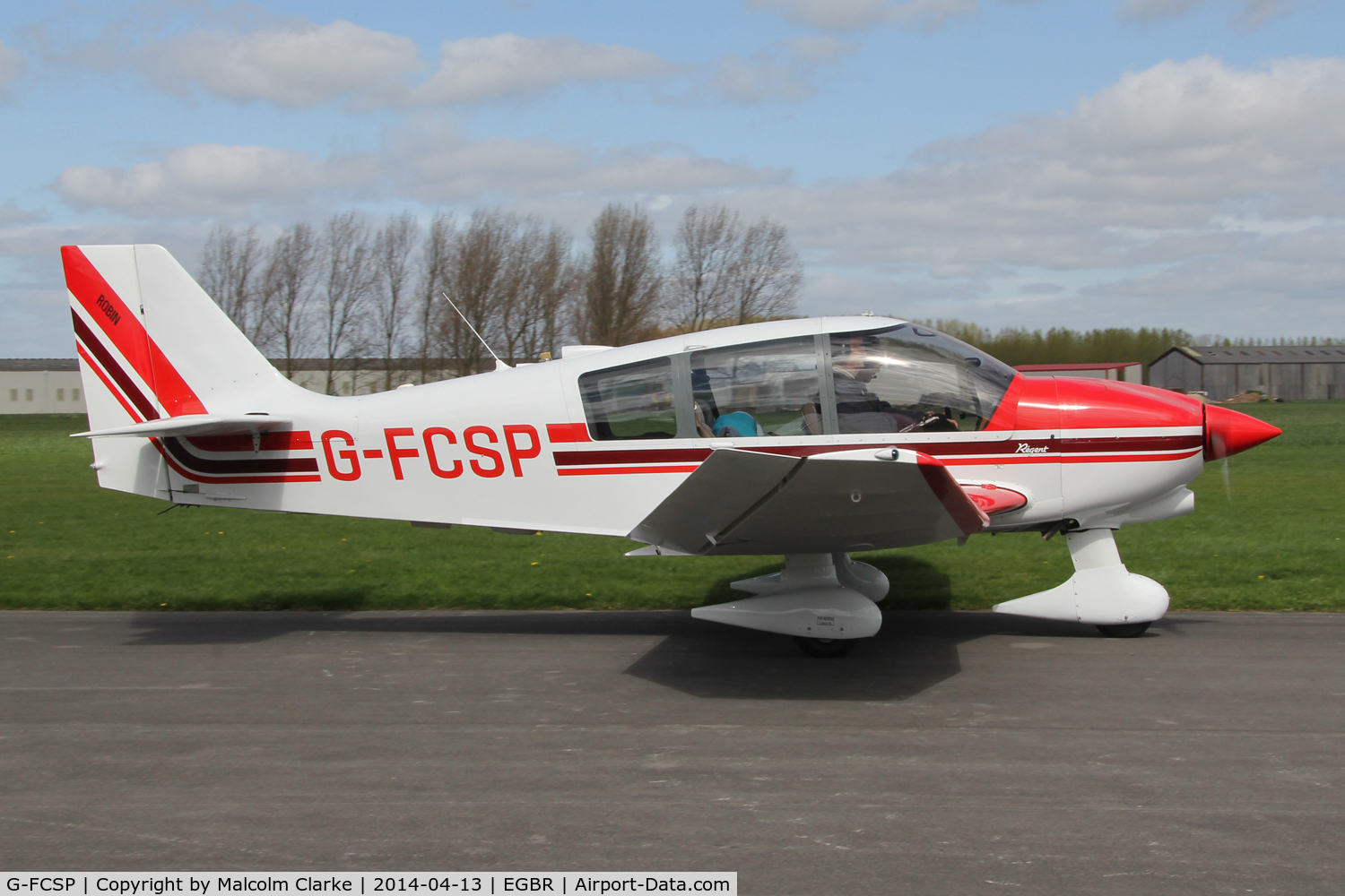 G-FCSP, 1990 Robin DR-400-180 Regent Regent C/N 2022, Robin DR-400-180 Regent at The Real Aeroplane Club's Early Bird Fly-In, Breighton Airfield, April 2014.