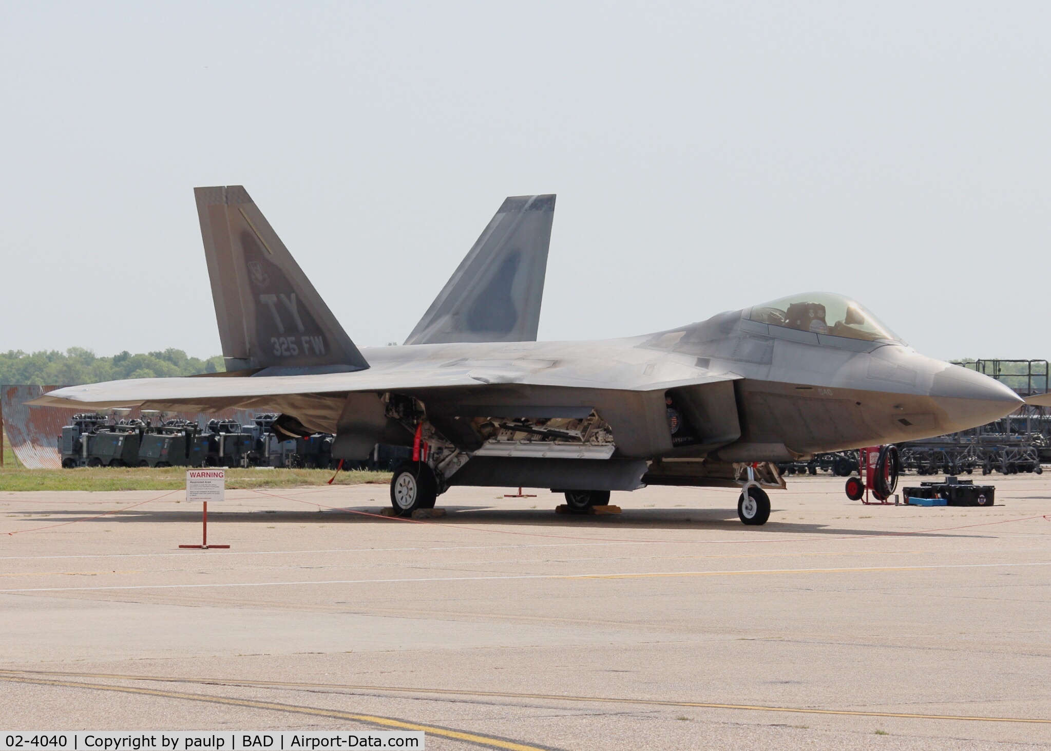 02-4040, 2002 Lockheed Martin F/A-22A Raptor C/N 4040, At Barksdale Air Force Base.