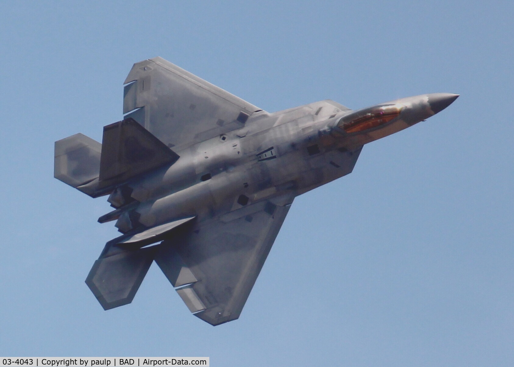 03-4043, 2003 Lockheed Martin F/A-22A Raptor C/N 4043, At Barksdale Air Force Base.