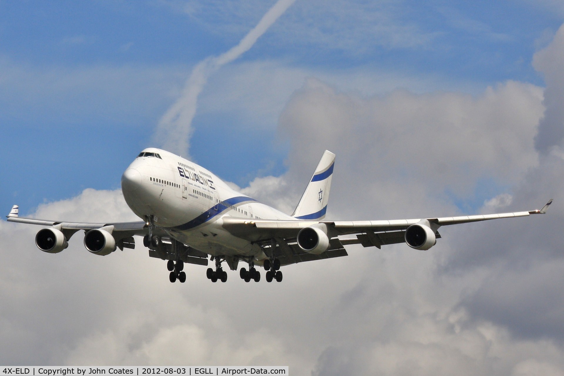4X-ELD, 1999 Boeing 747-458 C/N 29328, Approach 27R