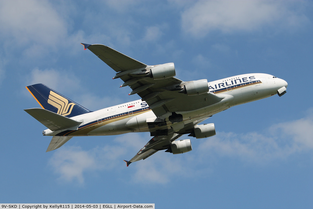 9V-SKD, 2008 Airbus A380-841 C/N 008, London Heathrow - Singapore Airlines