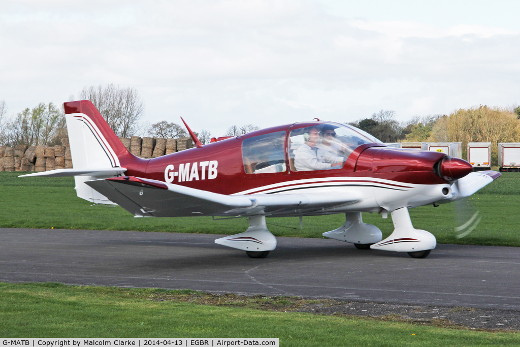 G-MATB, 1972 Robin DR-400-160 Chevalier C/N 735, Robin DR-400-160 Chevalier at The Real Aeroplane Club's Early Bird Fly-In, Breighton Airfield, April 2014.