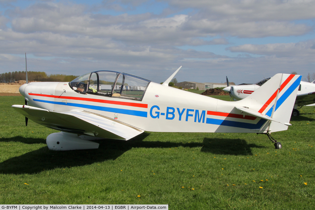 G-BYFM, 2000 Jodel DR-1050 M1 Excellence Replica C/N PFA 304-13237, Jodel DR-1050-M1 at The Real Aeroplane Company's Early Bird Fly-In, Breighton Airfield, April 2014.