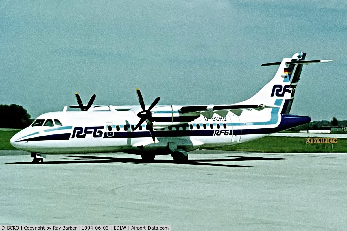 D-BCRQ, 1991 ATR 42-300 C/N 233, Aerospatiale ATR-42-310 [233] (RFG Regionalflug) Dortmund~D 03/06/1994.