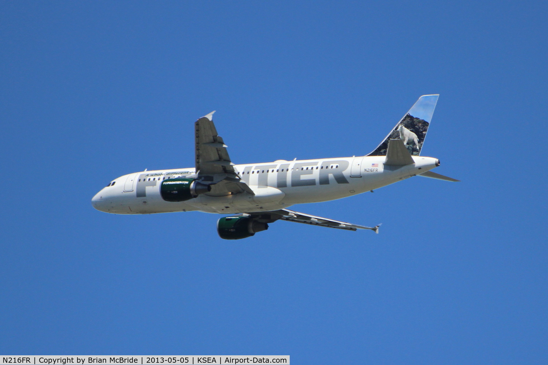 N216FR, 2011 Airbus A320-214 C/N 4745, Frontier Airlines. A320-214. N216FR cn 4745. Seattle Tacoma - International (SEA KSEA). Image © Brian McBride. 05 May 2013