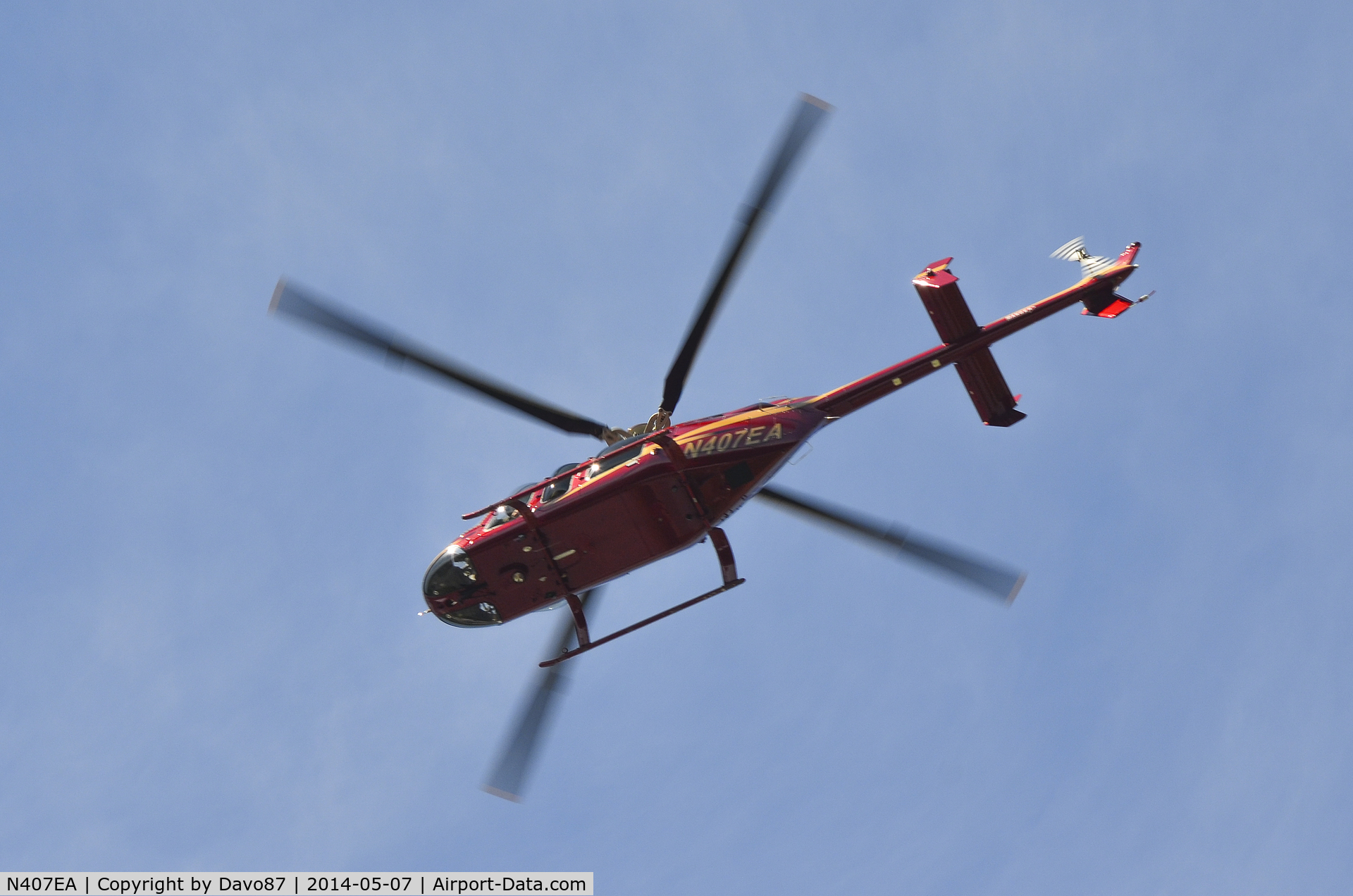 N407EA, 1997 Bell 407 C/N 53157, Photo taken as N407EA flew over Bristol Motor Speedway.