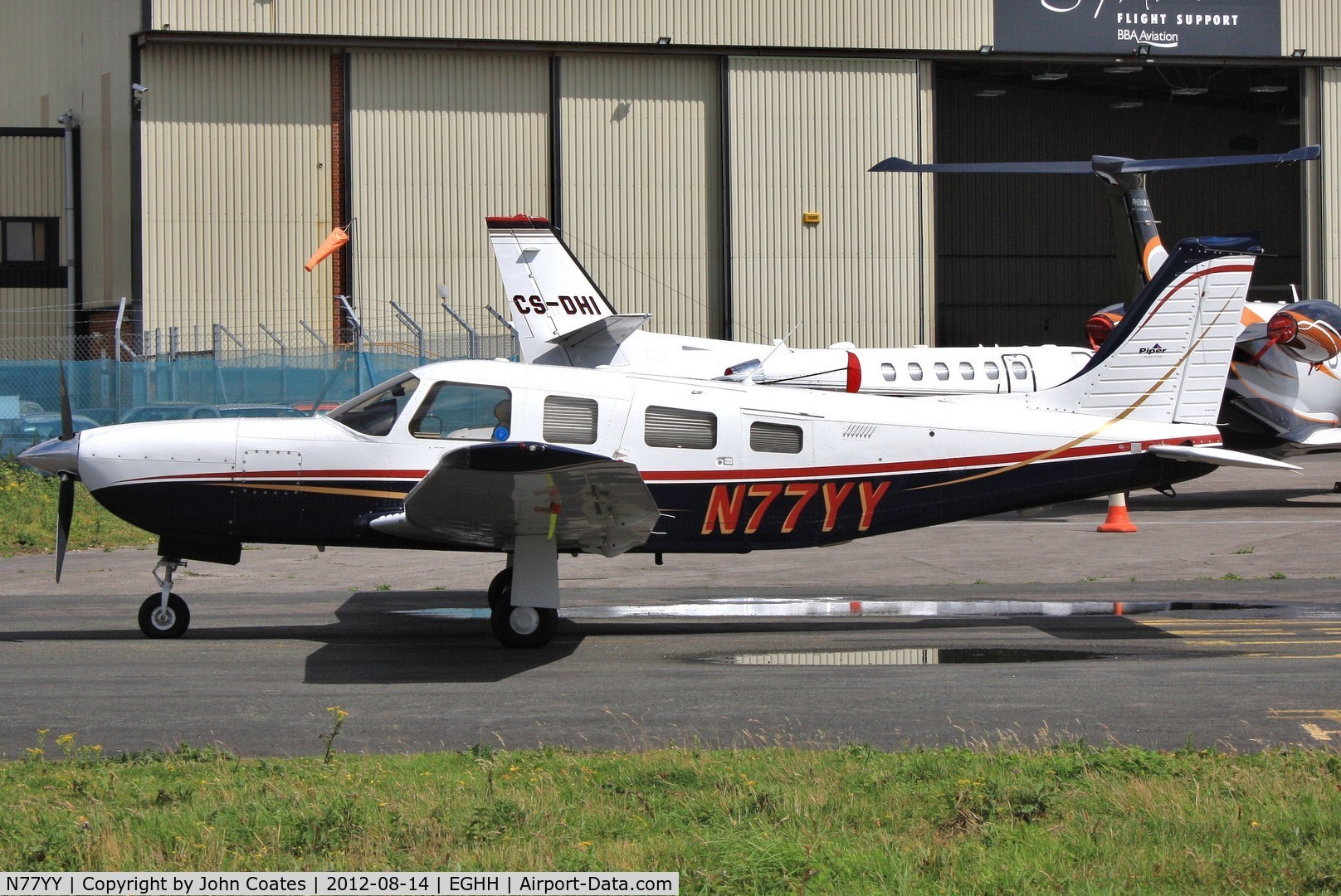N77YY, 1999 Piper PA-32R-301T Turbo Saratoga C/N 3257120, On way to paintshop