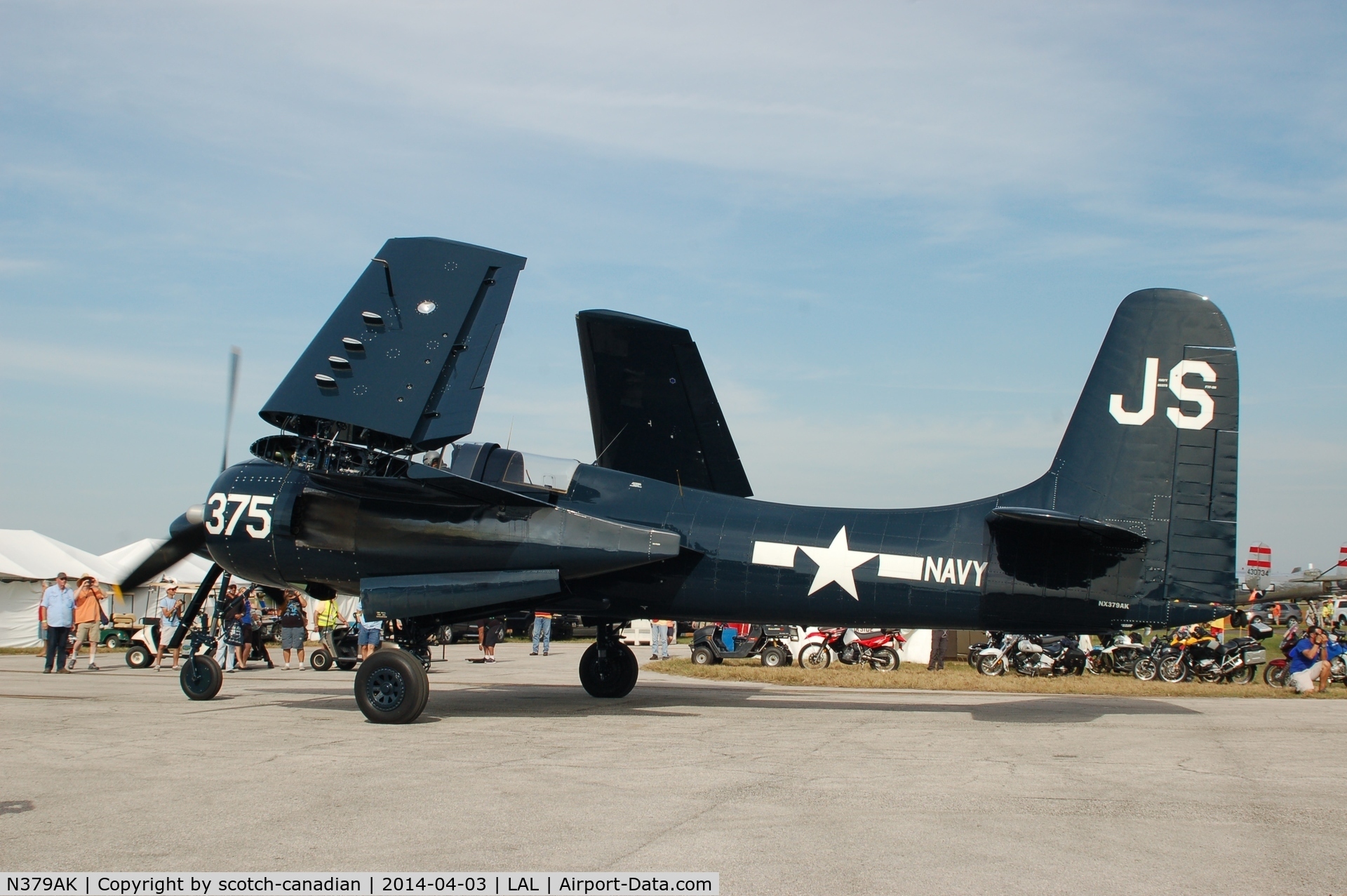 N379AK, Grumman F7F-3N Tigercat C/N 80375, Grumman F7F-3N, N379FK, at 2014 Sun n Fun, Lakeland Linder Regional Airport, Lakeland, FL
