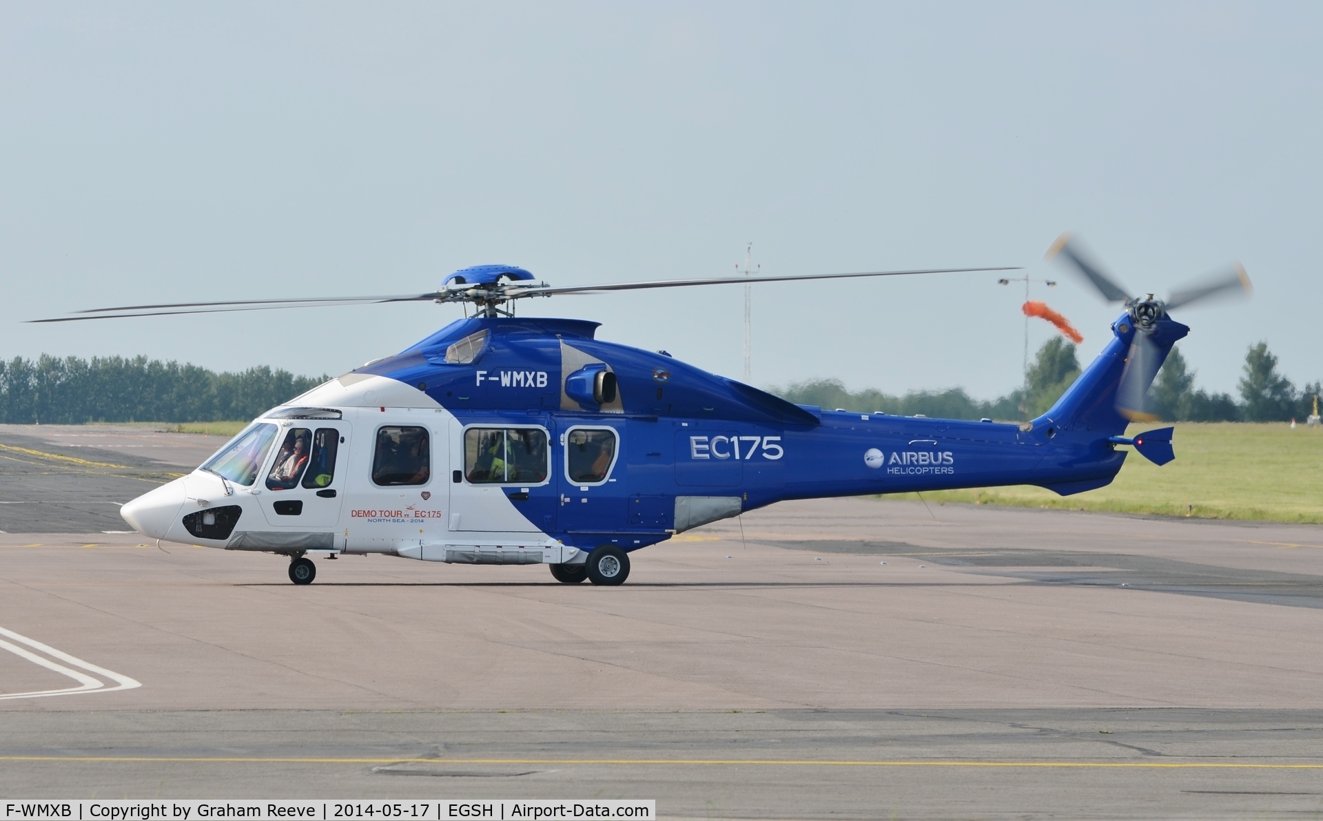 F-WMXB, Airbus Helicopter H175M C/N 5001, Just landed at Norwich.