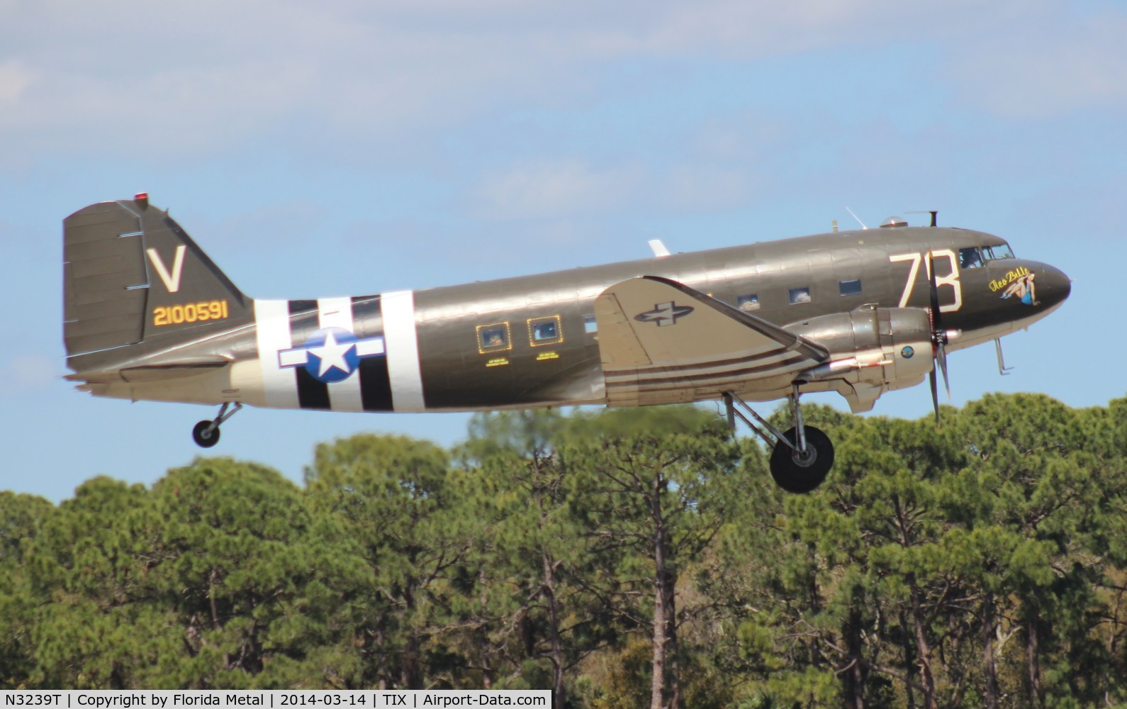 N3239T, 1943 Douglas DC3C-S1C3G (C-47A-65-DL) C/N 19054, Tico Belle at Titusville Air Show