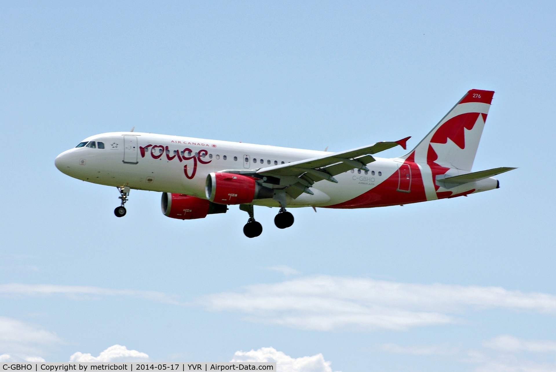 C-GBHO, 1998 Airbus A319-114 C/N 779, Now in Air Canada Rouge colours