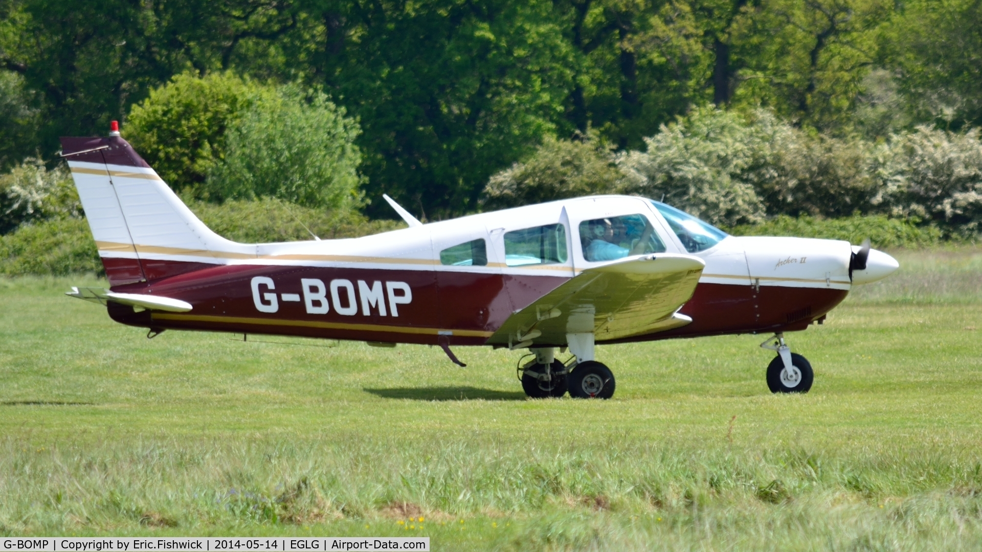 G-BOMP, 1977 Piper PA-28-181 Cherokee Archer II C/N 28-7790249, 2. G-BOMP at Panshanger Airfield.