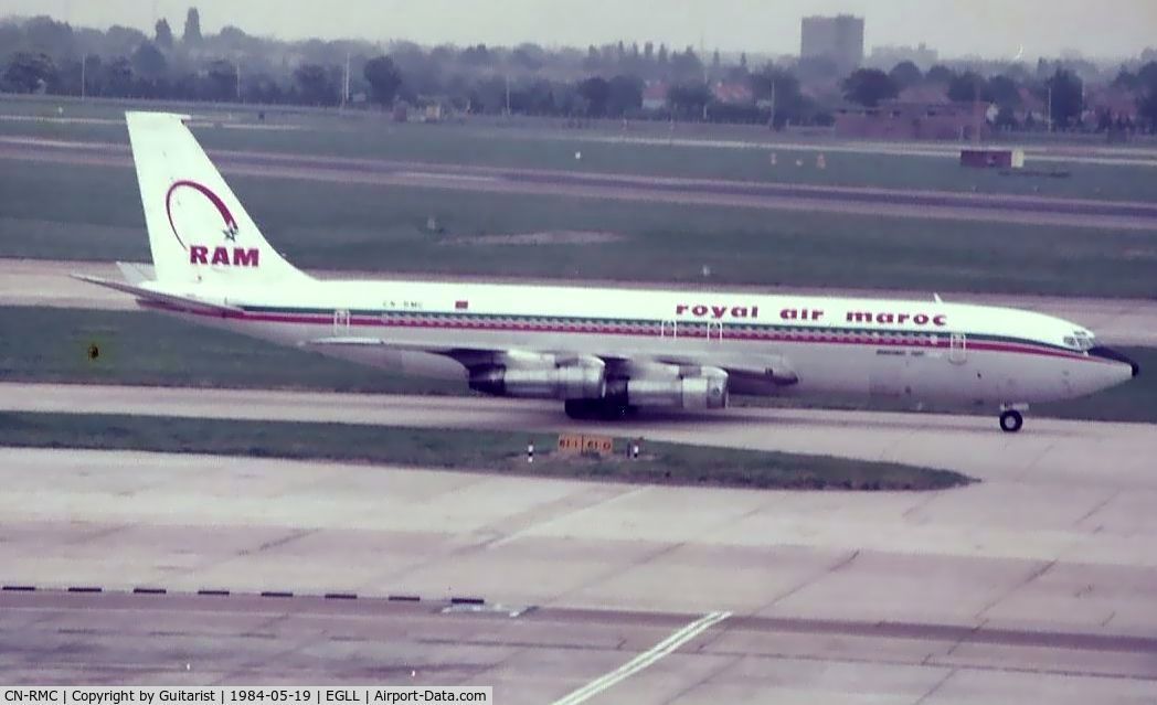 CN-RMC, 1968 Boeing 707-351C C/N 19774, LHR on a Saturday afternoon