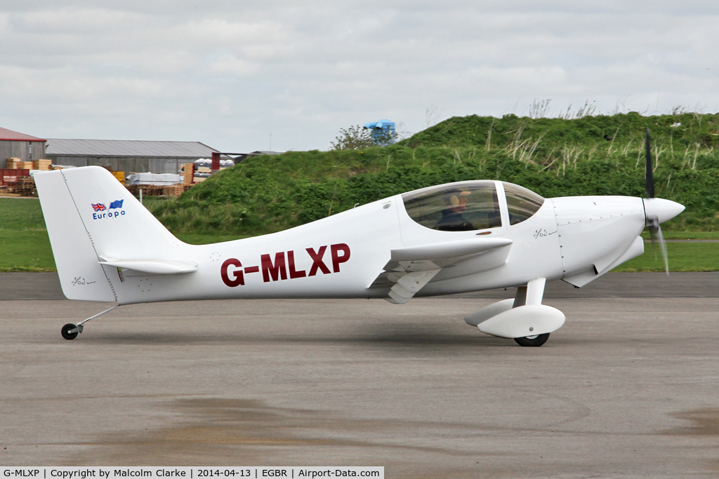 G-MLXP, 2013 Europa  C/N PFA 247-12974, Europa at The Real Aeroplane Club's Early Bird Fly-In, Breighton Airfield, April 2014.
