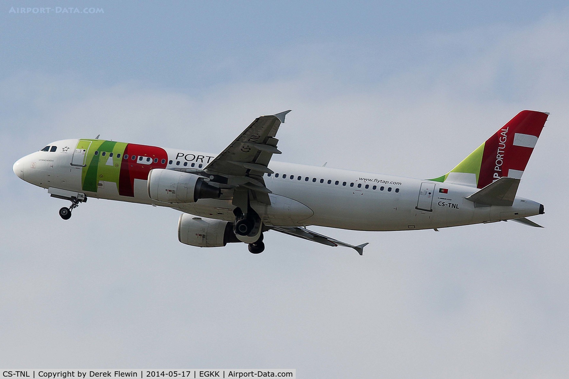 CS-TNL, 2000 Airbus A320-214 C/N 1231, Seen pulling out from runway 26R at EGKK.