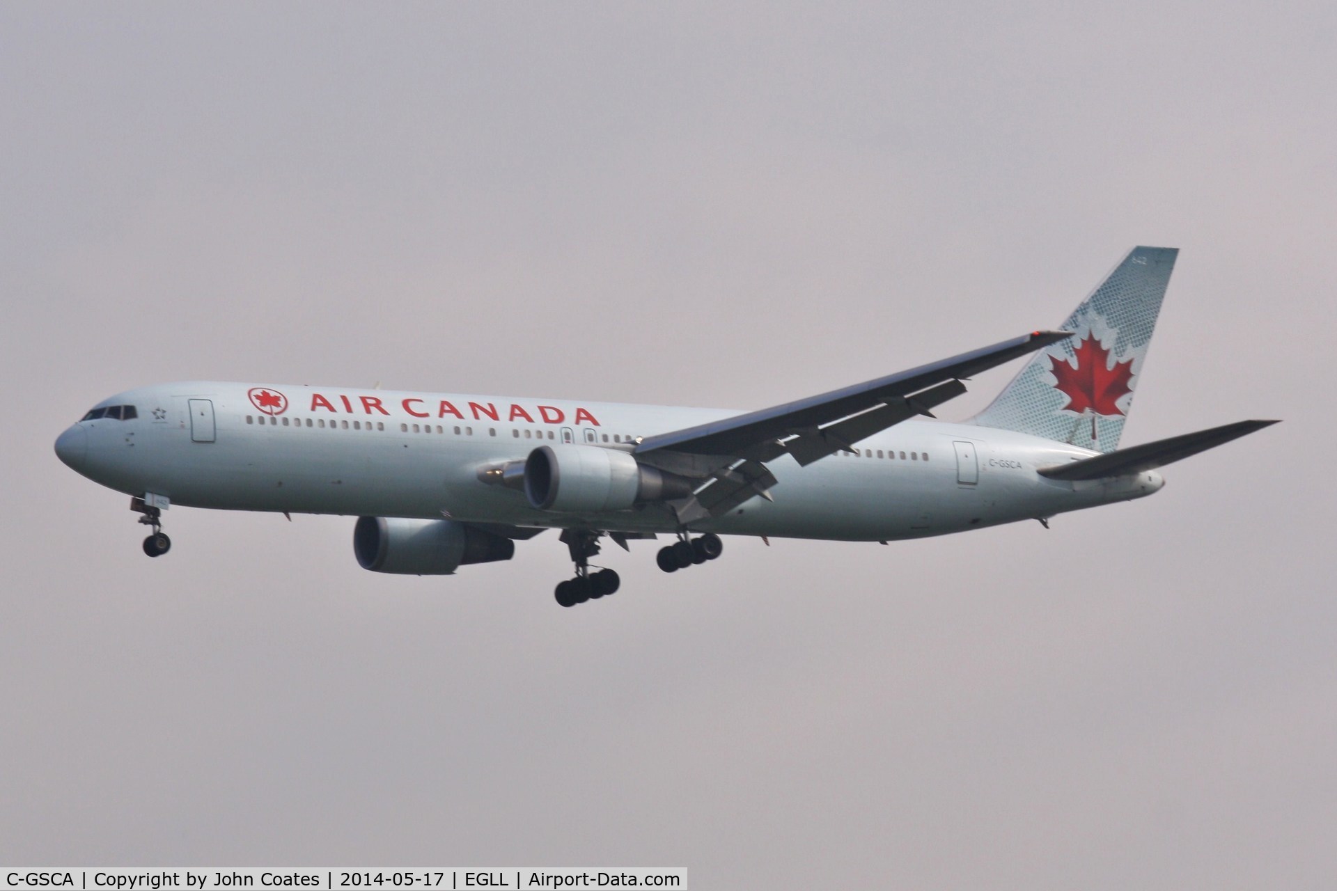 C-GSCA, 1991 Boeing 767-375/ER C/N 25121, Approach 27L