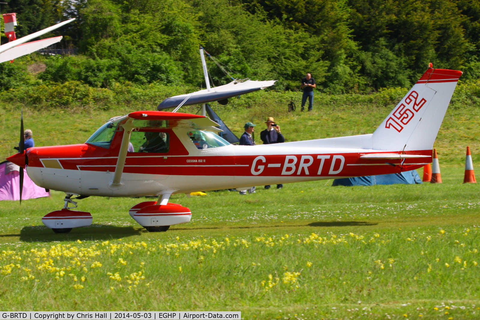 G-BRTD, 1977 Cessna 152 C/N 152-80023, at the 2014 Microlight Trade Fair, Popham