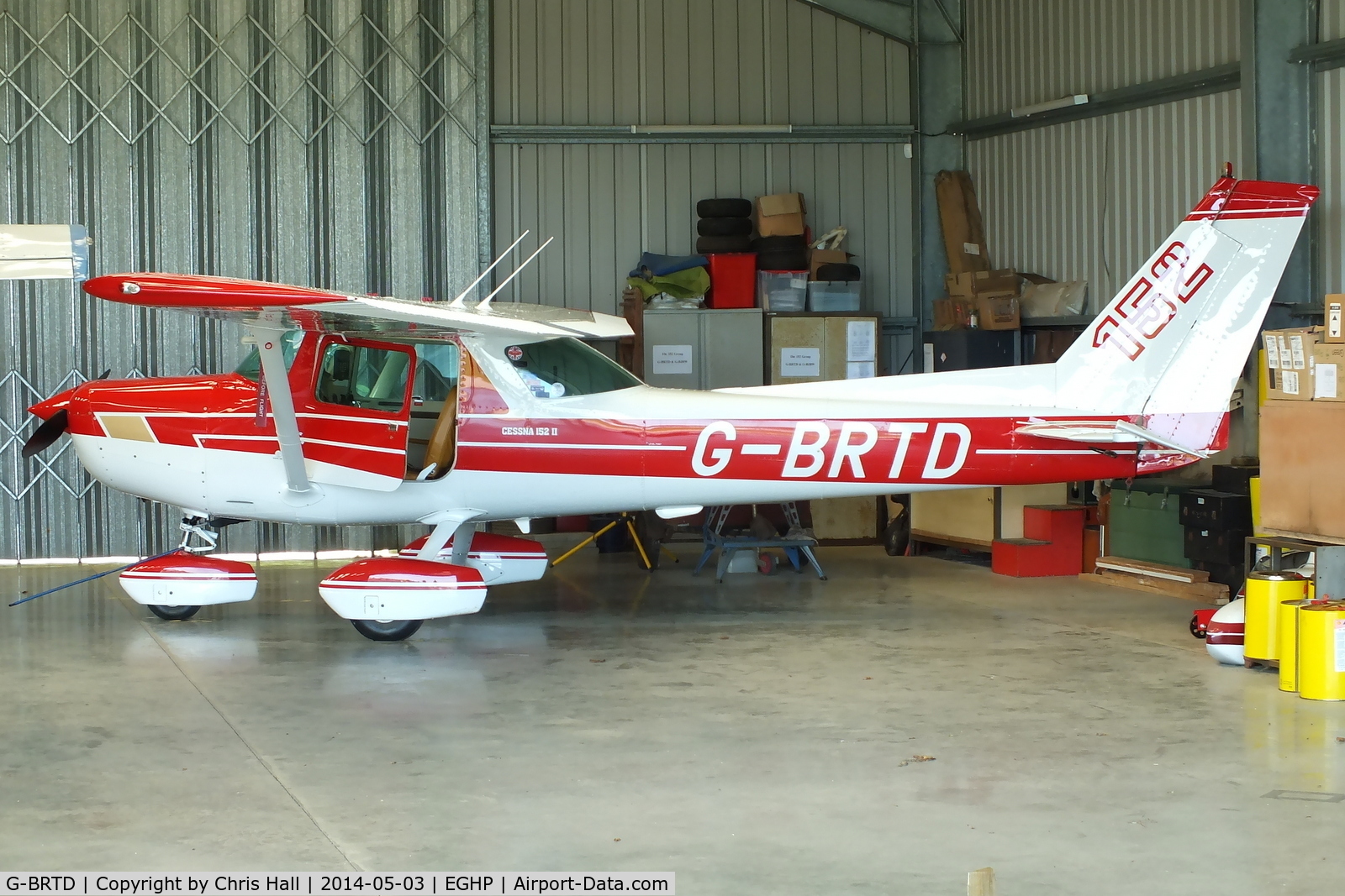 G-BRTD, 1977 Cessna 152 C/N 152-80023, at the 2014 Microlight Trade Fair, Popham