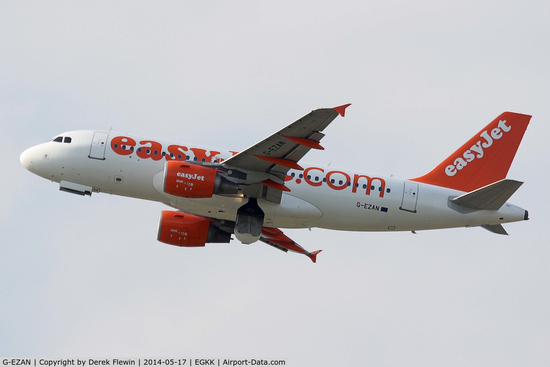 G-EZAN, 2006 Airbus A319-111 C/N 2765, Seen pulling out from runway 26R at EGKK.