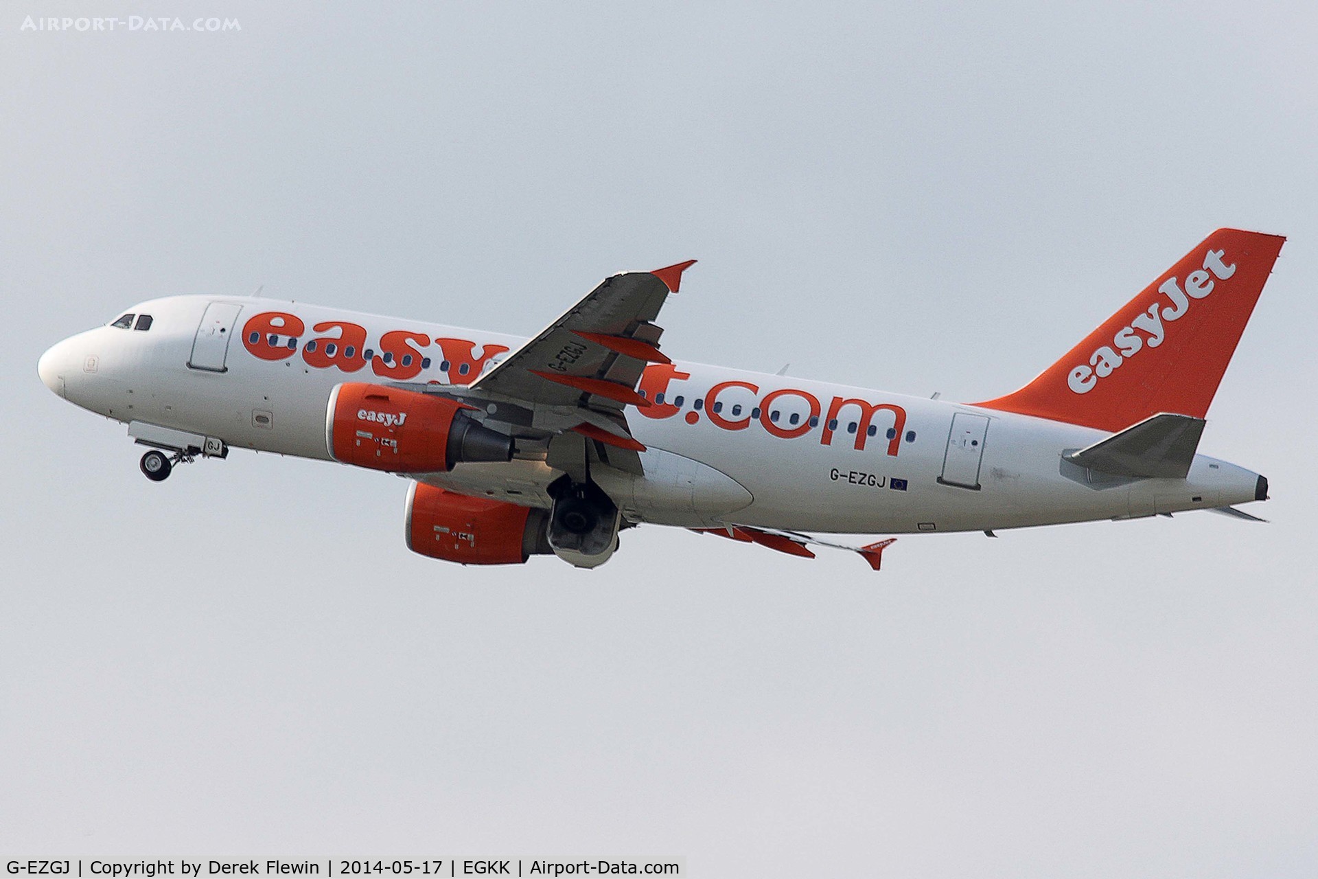 G-EZGJ, 2011 Airbus A319-111 C/N 4705, Seen pulling out from runway 26R at EGKK.