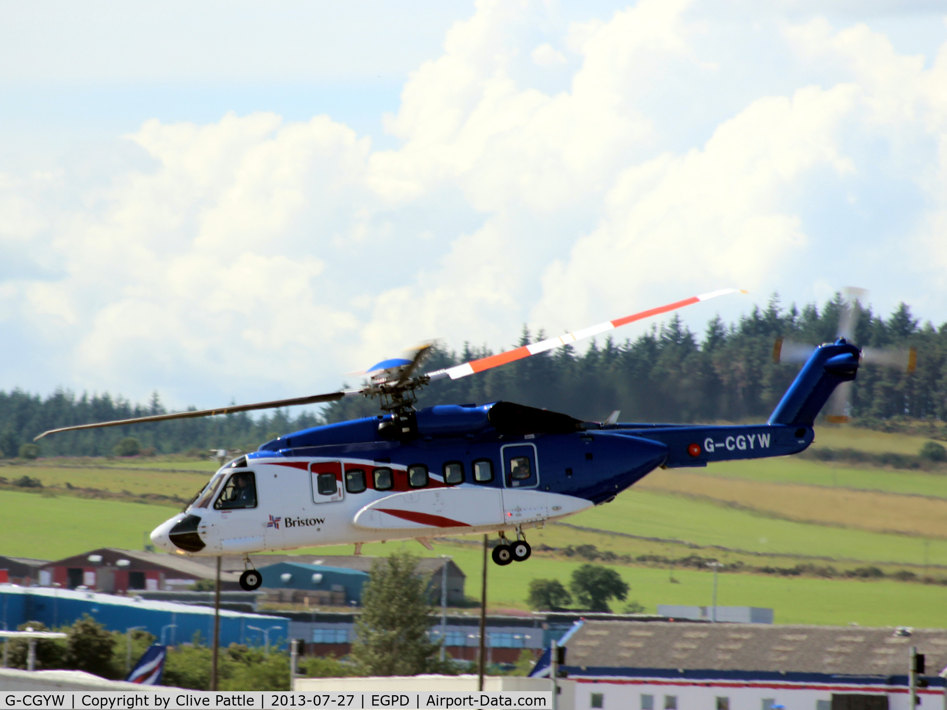 G-CGYW, 2011 Sikorsky S-92A C/N 920157, at Aberdeen EGPD departure