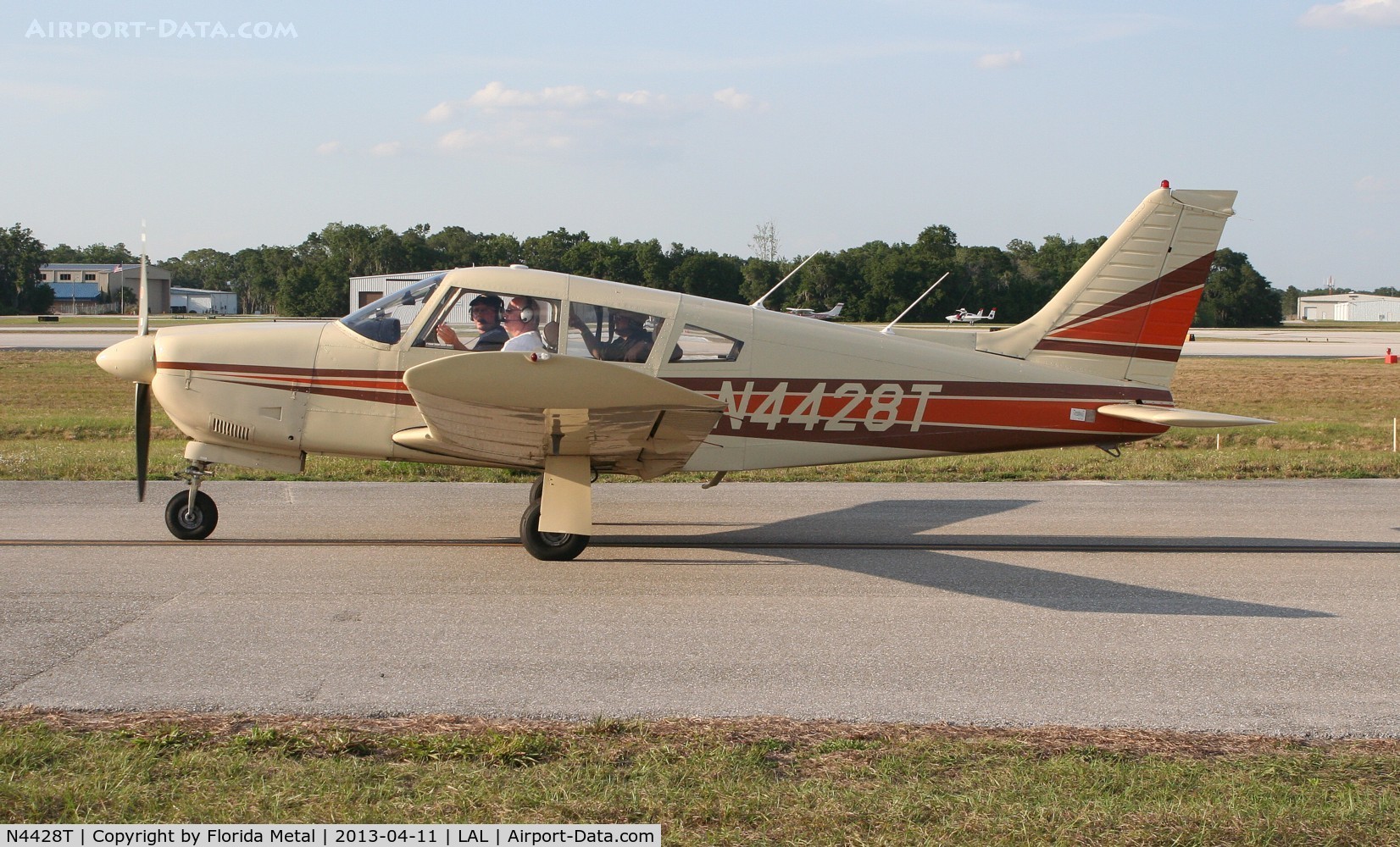 N4428T, 1972 Piper PA-28R-200 Cherokee Arrow C/N 28R-7235047, PA-28R-200 taxiing in line to take off at Sun N Fun