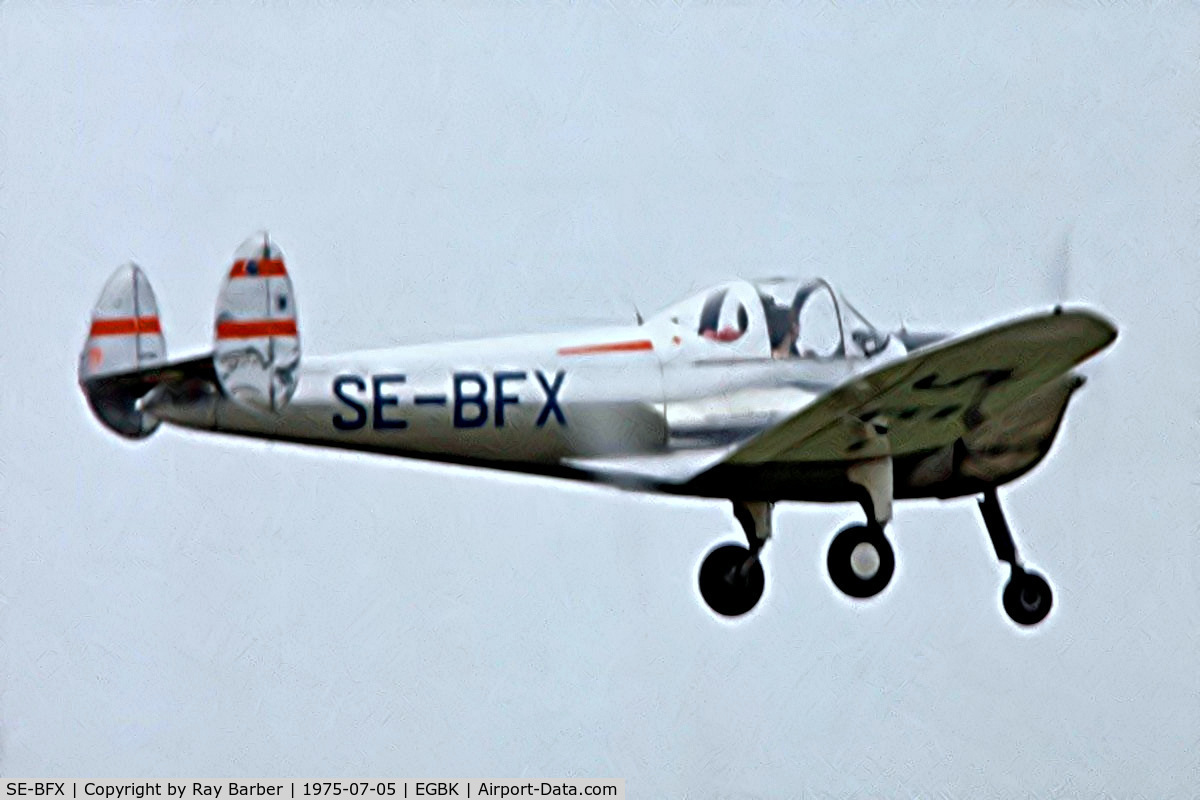 SE-BFX, 1947 Erco 415D Ercoupe C/N 4413, Erco 415D Ercoupe [4413] Sywell~G 05/07/1975. From a slide.