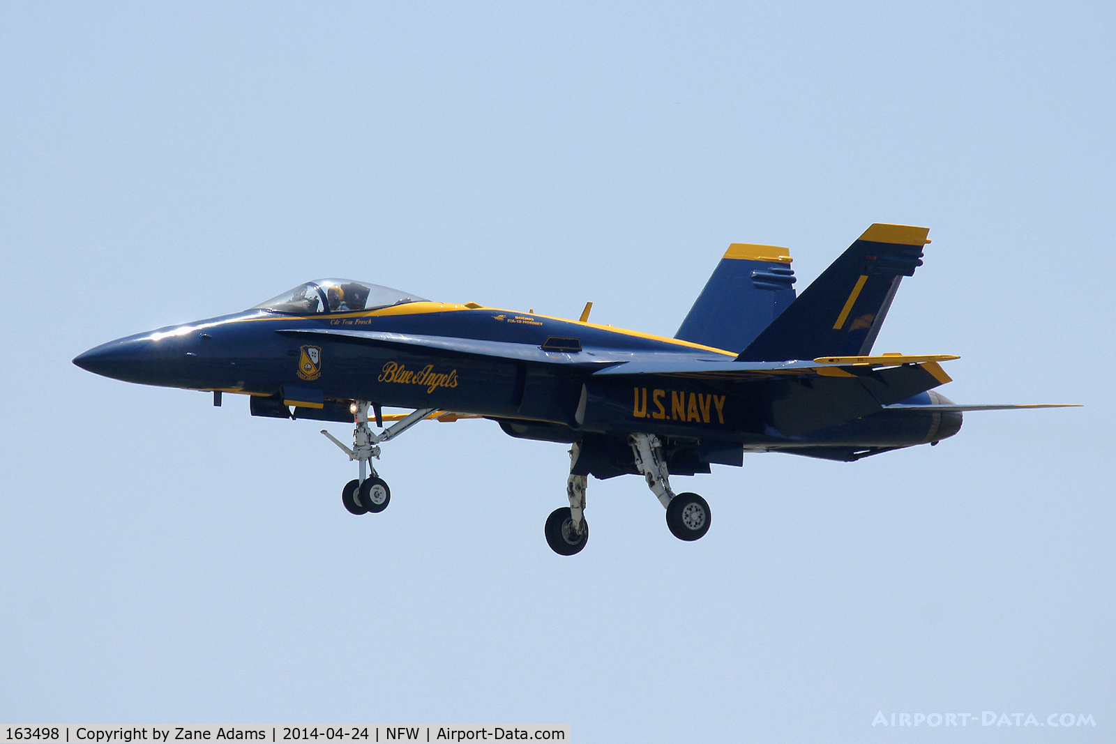 163498, 1988 McDonnell Douglas F/A-18C Hornet C/N 0737/C053, US Navy Blue Angles at the 2014 Airpower Expo, NASJRB Fort Worth