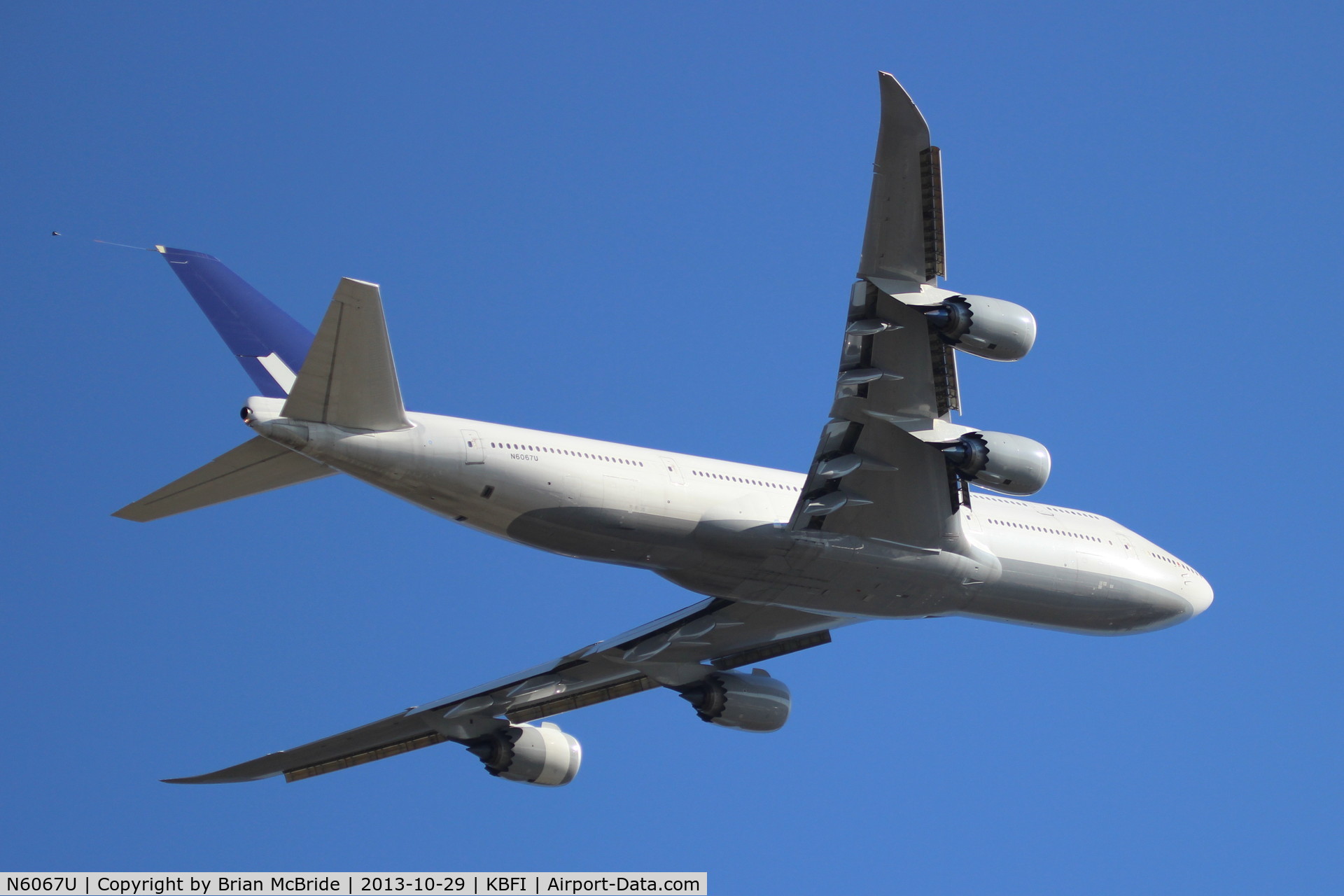 N6067U, 2011 Boeing 747-830 C/N 37826, 747-830. D-ABYE, N6067U cn 37826 1435. Seattle - Boeing Field King County International (BFI KBFI). Image © Brian McBride. 29 October 2013