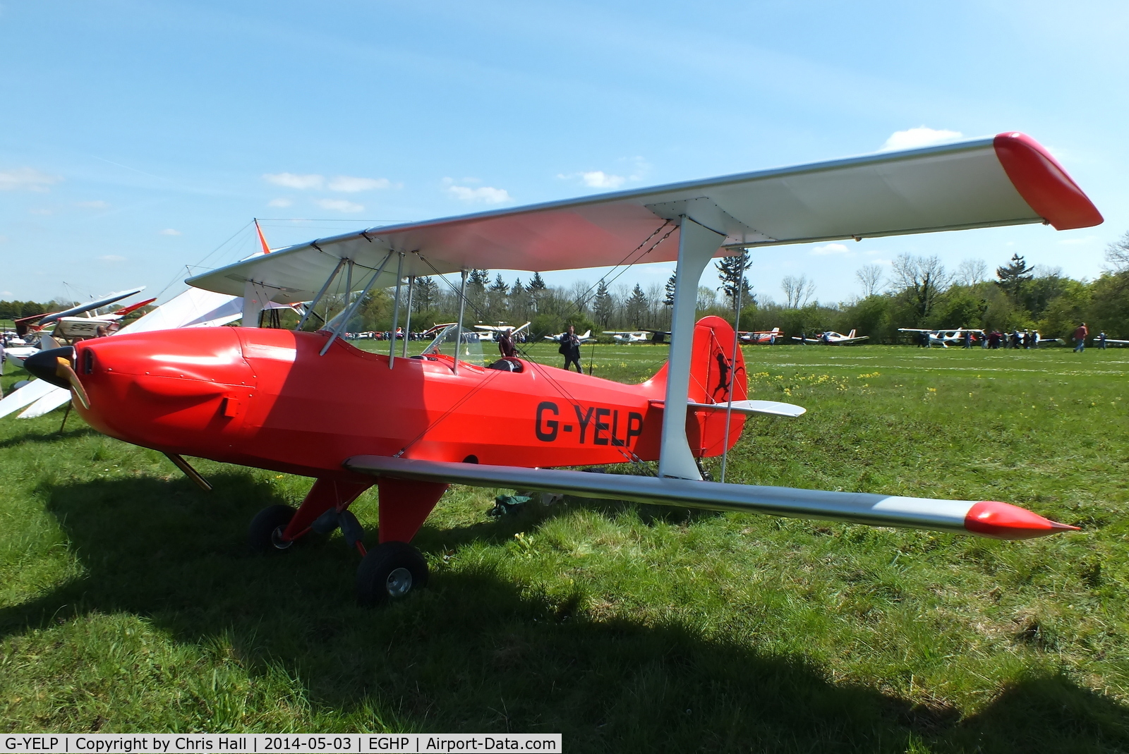 G-YELP, 2013 Light Aircraft Company Sherwood Ranger ST C/N LAA 237B-15135, at the 2014 Microlight Trade Fair, Popham