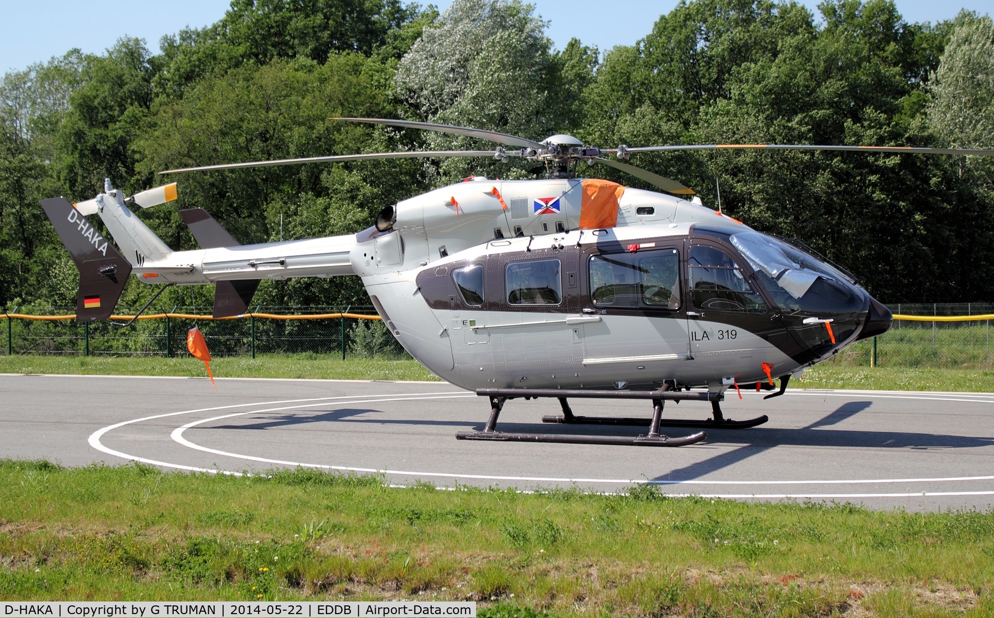 D-HAKA, Eurocopter-Kawasaki EC-145 (BK-117C-2) C/N 9191, At ILA 2014, parked near the static display lines