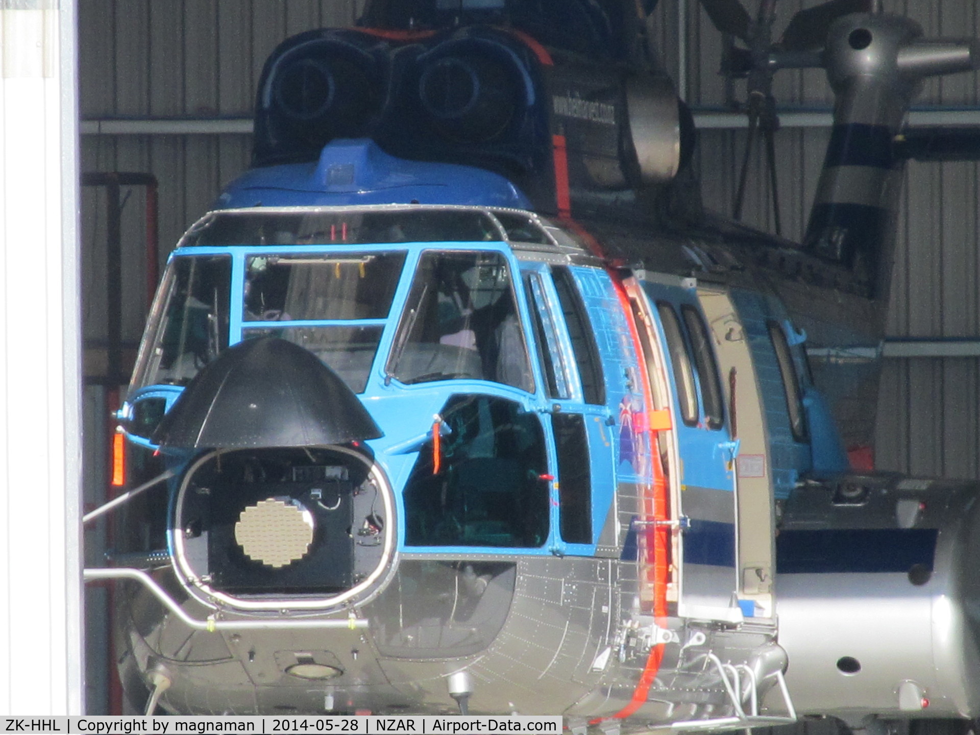 ZK-HHL, Aerospatiale AS-332L Super Puma C/N 2240, Not a R44 but a super puma c/n 2240. It has flown but I have only seen it in the hangar. At least the sun caught it today.