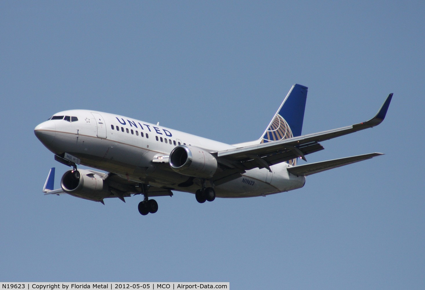 N19623, 1995 Boeing 737-524 C/N 27527, United 737-500