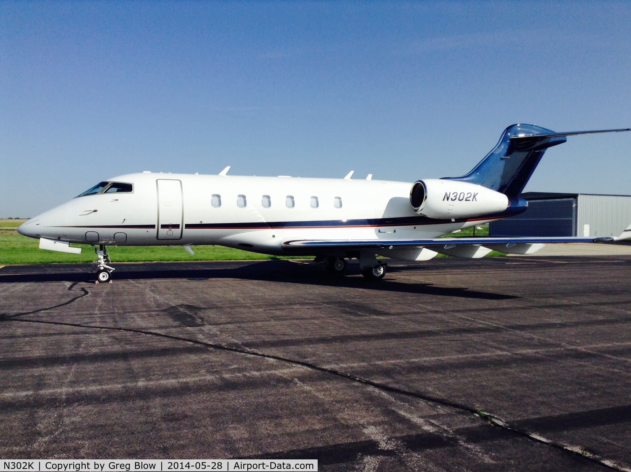 N302K, Bombardier Challenger 300 (BD-100-1A10) C/N 20267, At Beatrice Ne airport. May 28, 2014