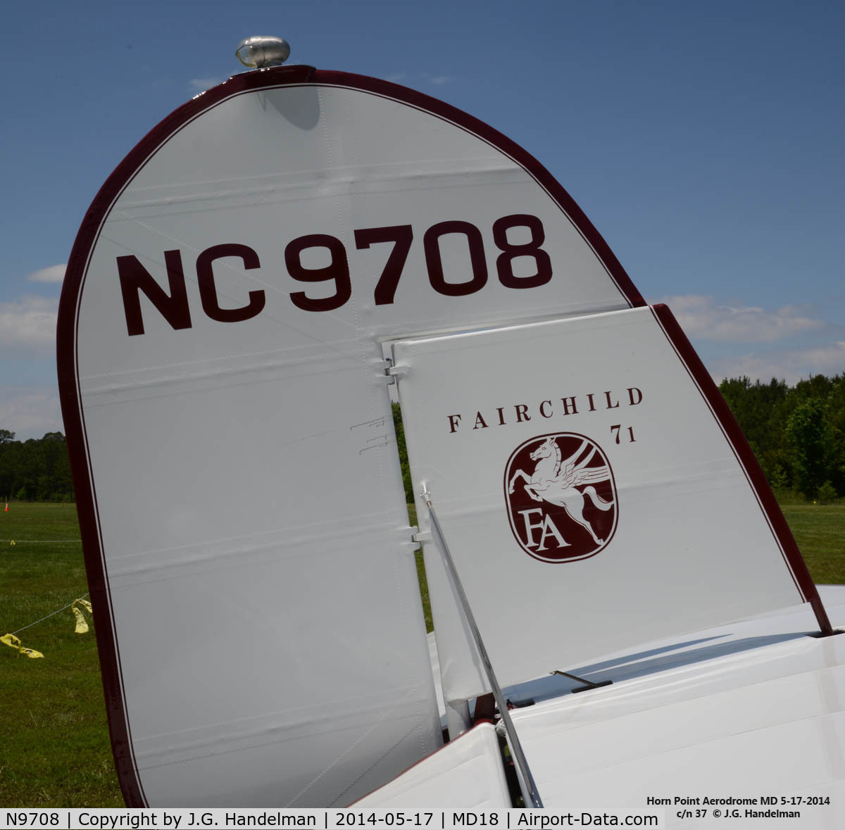 N9708, Fairchild 71 C/N 37, Tail image of restored 1929 Fairchild 71.