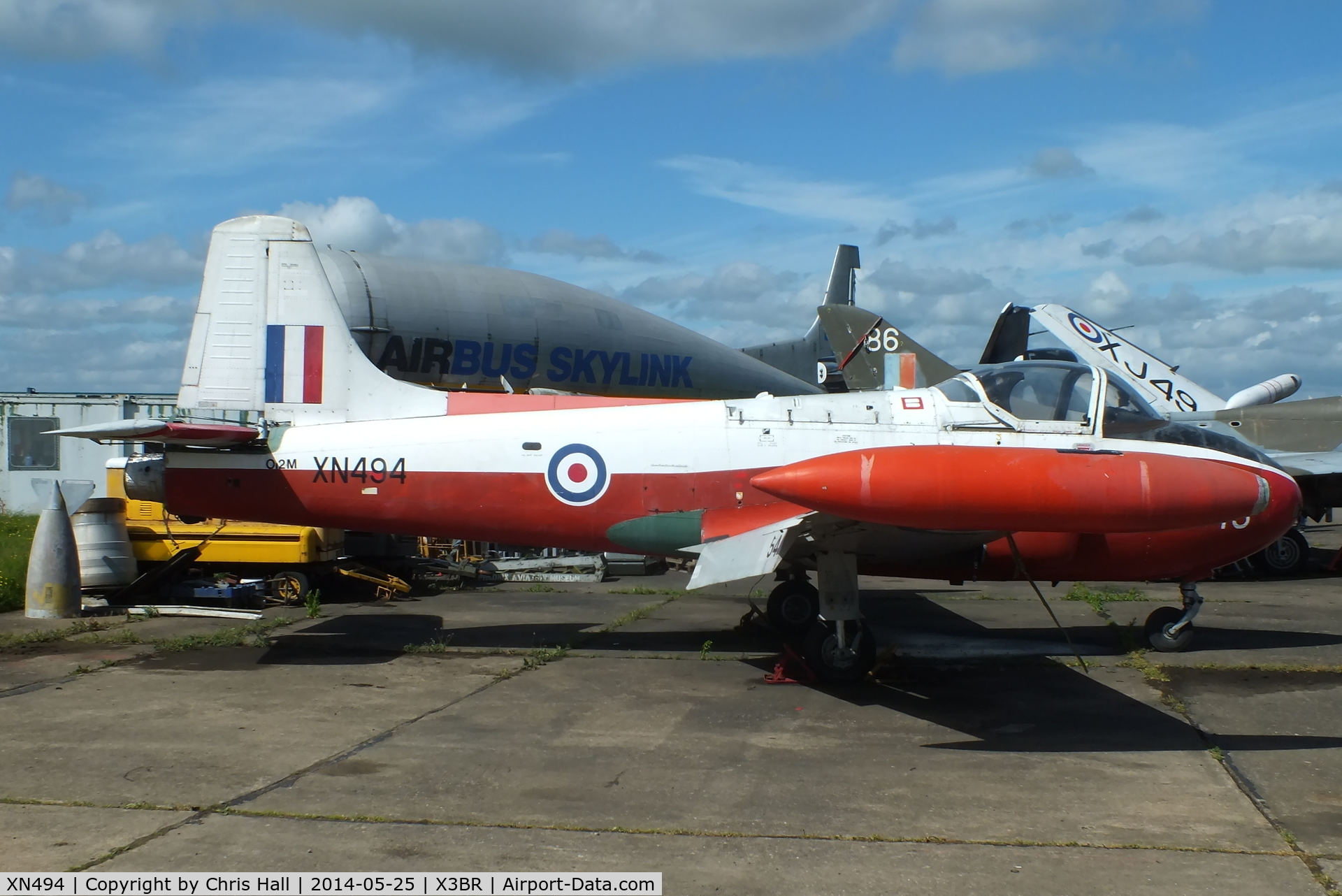 XN494, 1960 Hunting P-84 Jet Provost T.3A C/N PAC/W/10155, at the Cold War Jets Open Day 2014