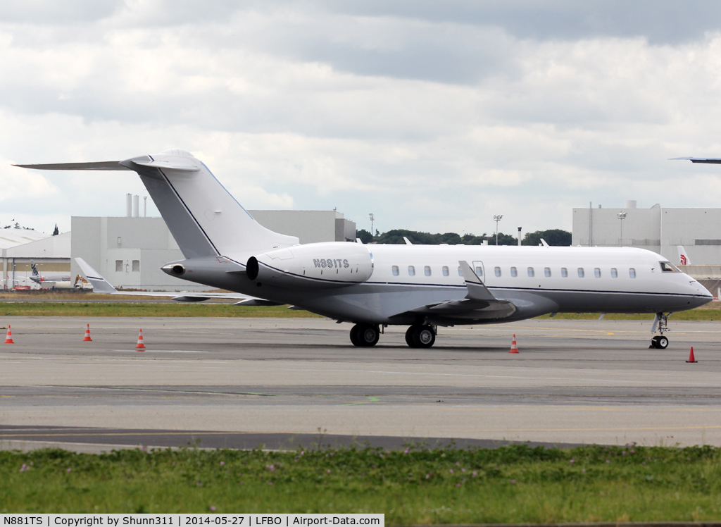 N881TS, 2007 Bombardier BD-700-1A10 Global Express XRS C/N 9247, Parked at the General Aviation area...