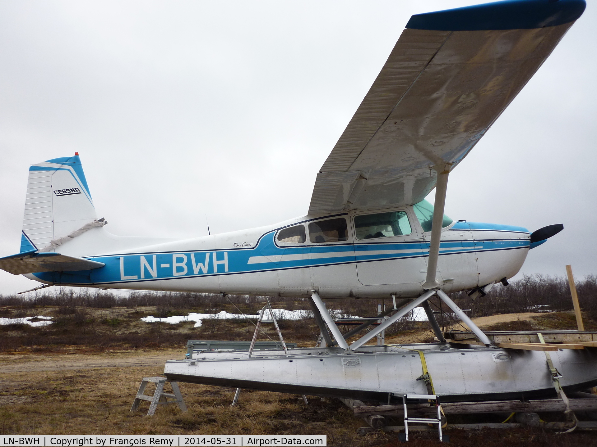 LN-BWH, 1968 Cessna 180H Skywagon C/N 18051995, Taken near Karajok Norway