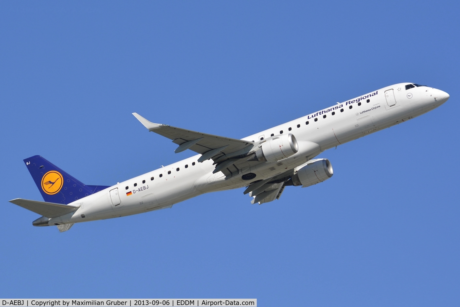 D-AEBJ, 2011 Embraer 195LR (ERJ-190-200LR) C/N 19000486, Lufthansa CityLine