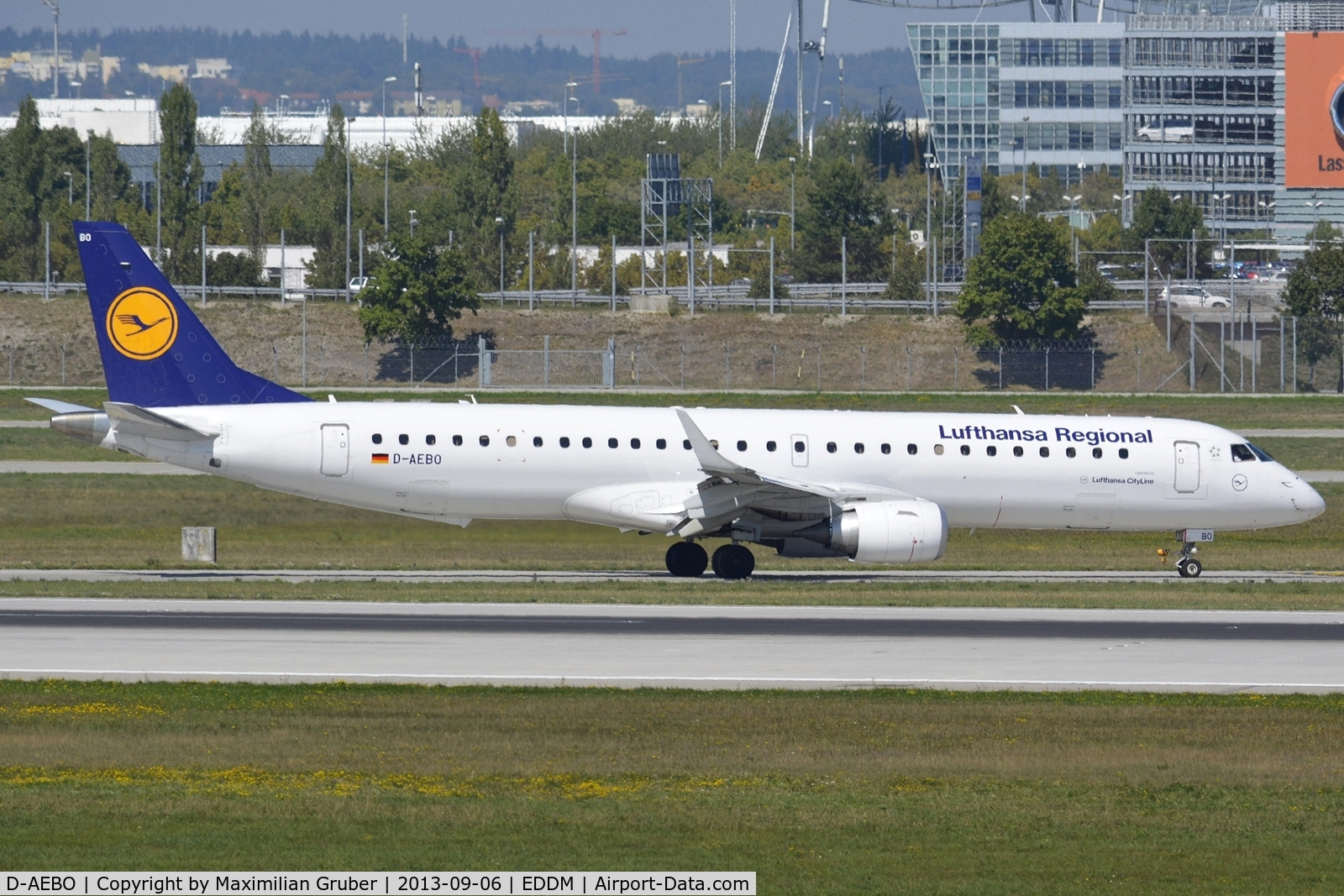 D-AEBO, 2012 Embraer 195LR (ERJ-190-200LR) C/N 19000542, Lufthansa CityLine