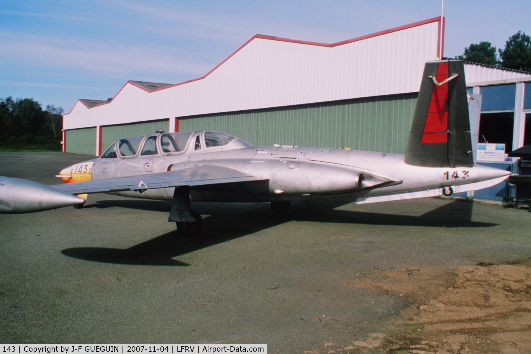 143, Fouga CM-170R Magister C/N 143, Fouga CM-170 Magister n° 143 preserved at Vannes-Meucon airport.