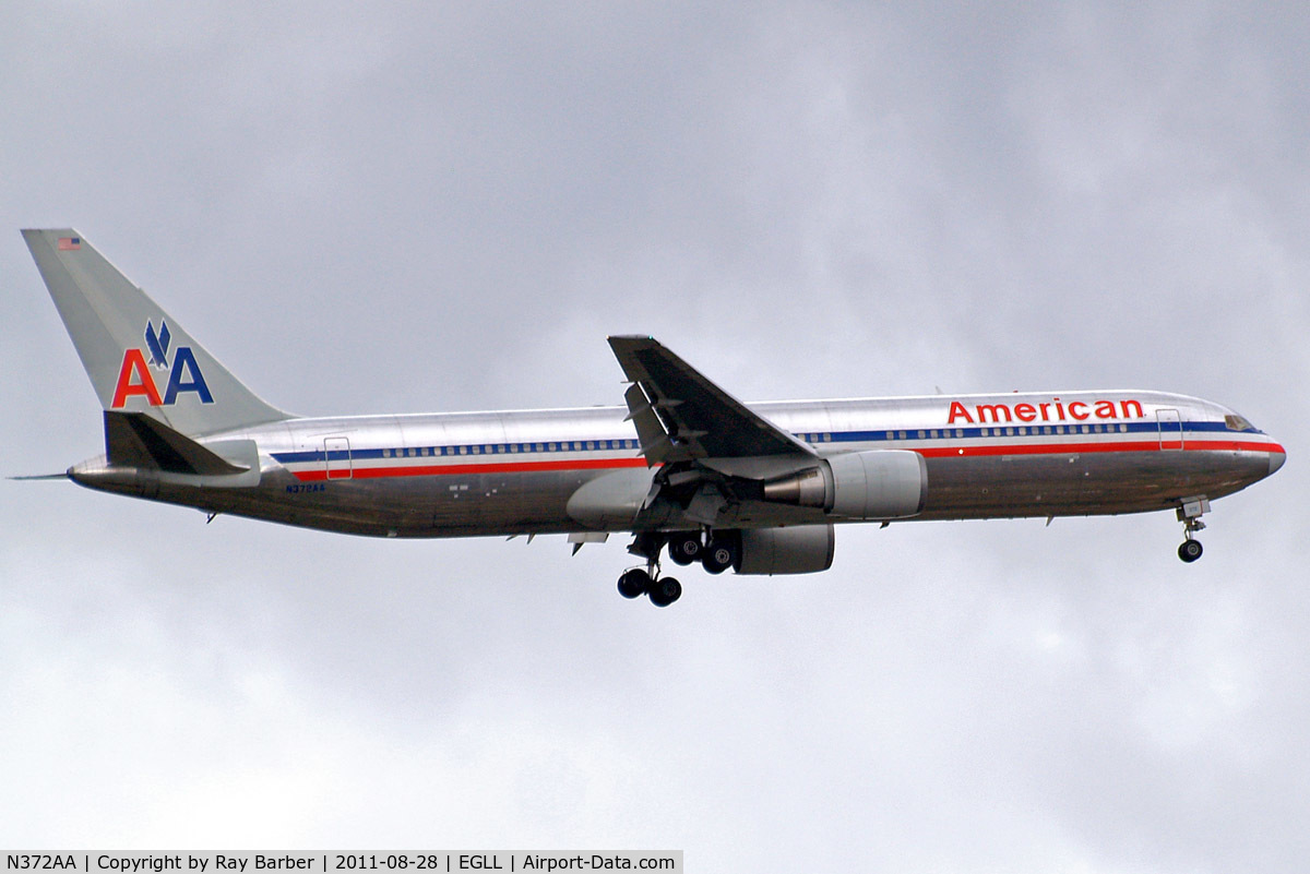 N372AA, 1992 Boeing 767-323 C/N 25199, Boeing 767-323ER [25199] (American Airlines) Home~G 28/08/2011