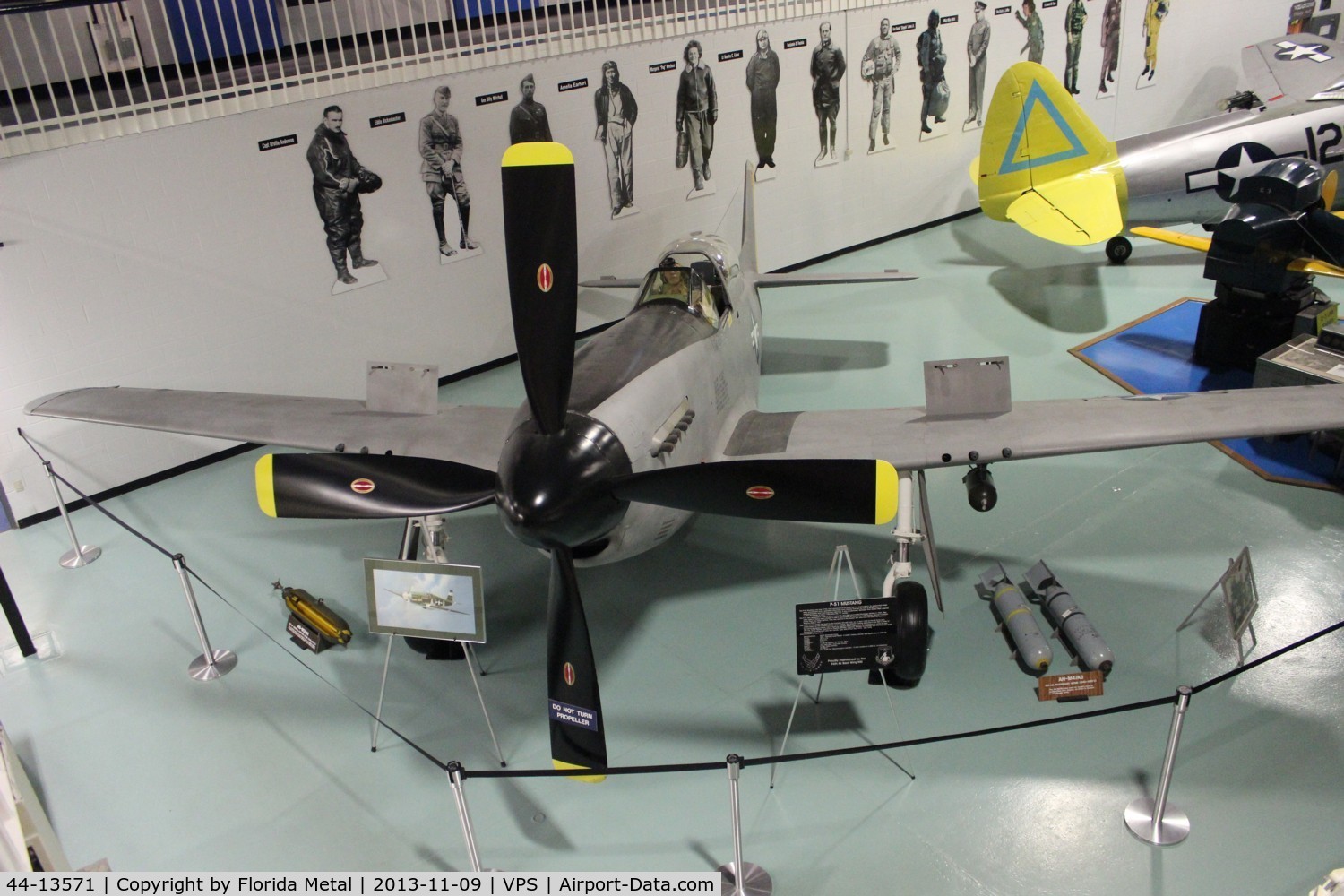 44-13571, 1944 North American P-51D Mustang C/N 109-27204, P-51D Mustang at the Air Force Armament museum