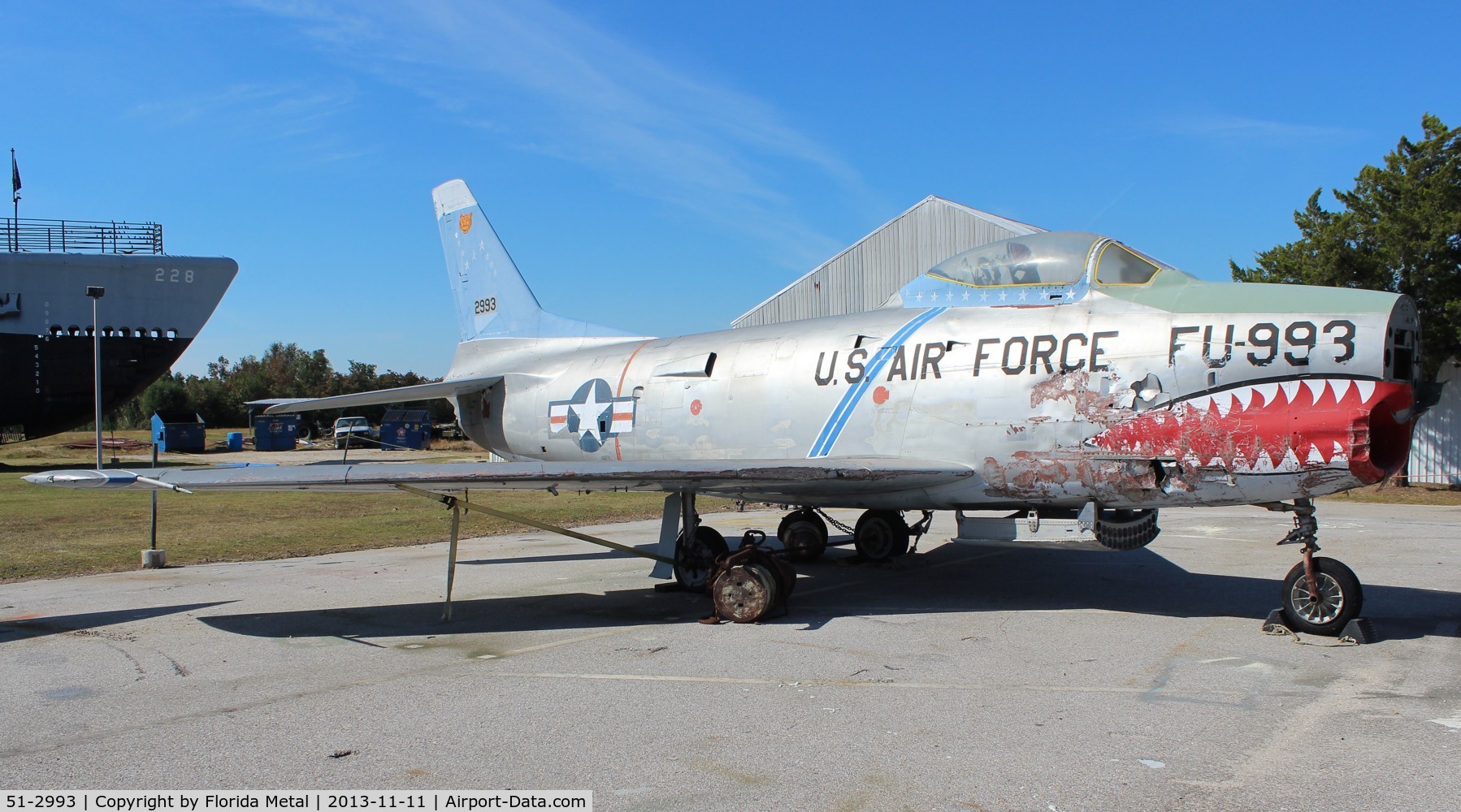 51-2993, North American F-86L Sabre C/N 177-50, F-86 Sabre at Battleship Alabama