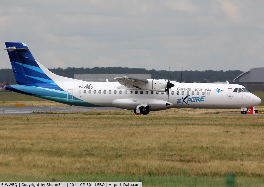 F-WWEQ, 2014 ATR 72-600 C/N 1152, C/n 1152 - To be PK-GAF