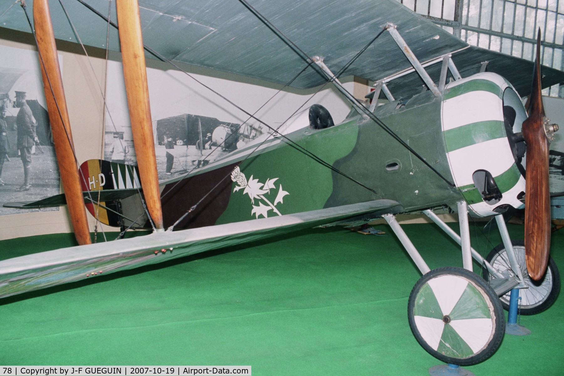 78, 1918 Hanriot HD-1 C/N 75, Hanriot HD-1 preserved in belgian Musée Royal de l'Armée.