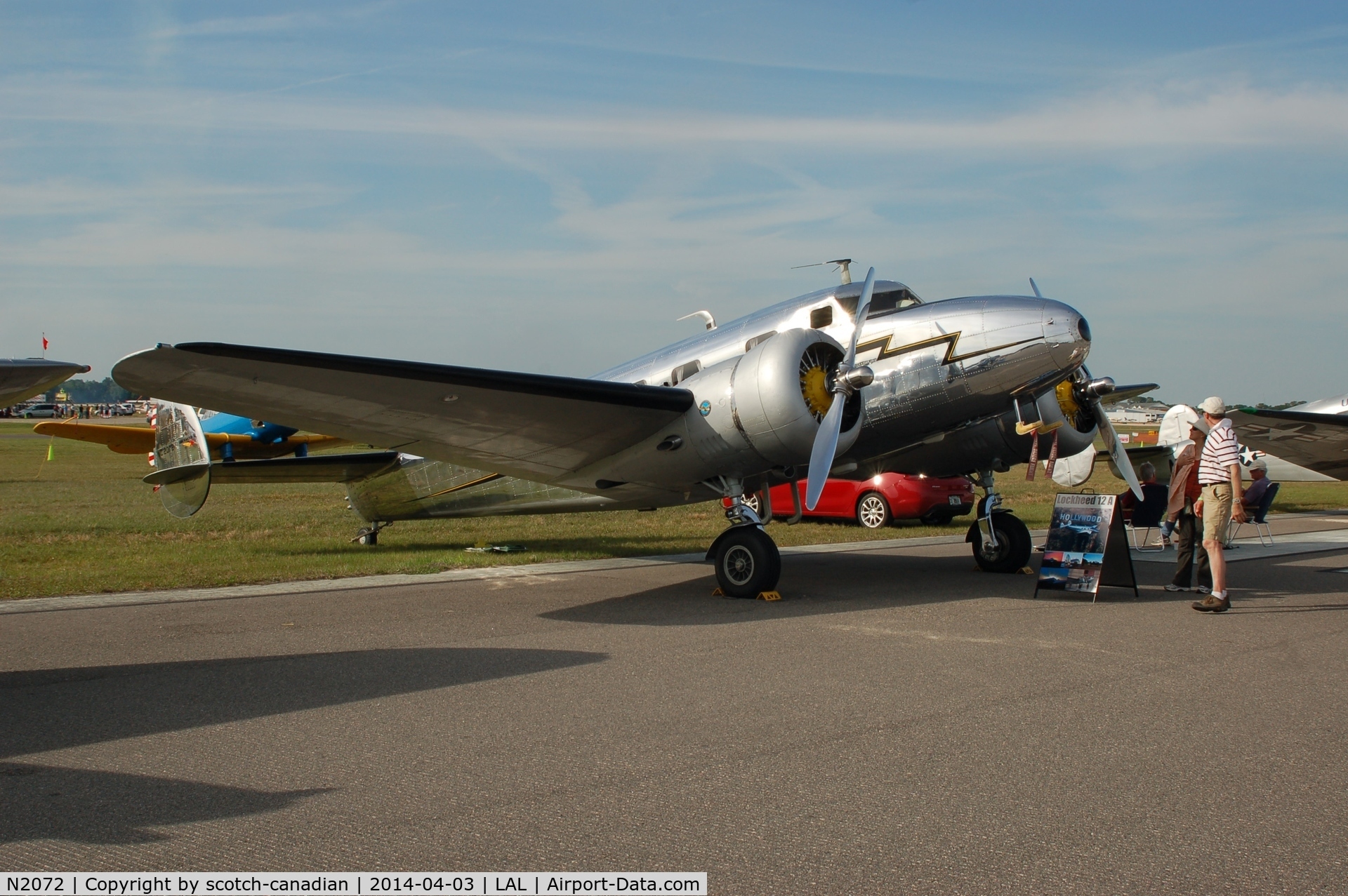 N2072, 1936 Lockheed 12A Electra Junior C/N 1208, 1936 Lockheed 12A, N2072, at 2014 Sun n Fun, Lakeland Linder Regional Airport, Lakeland, FL