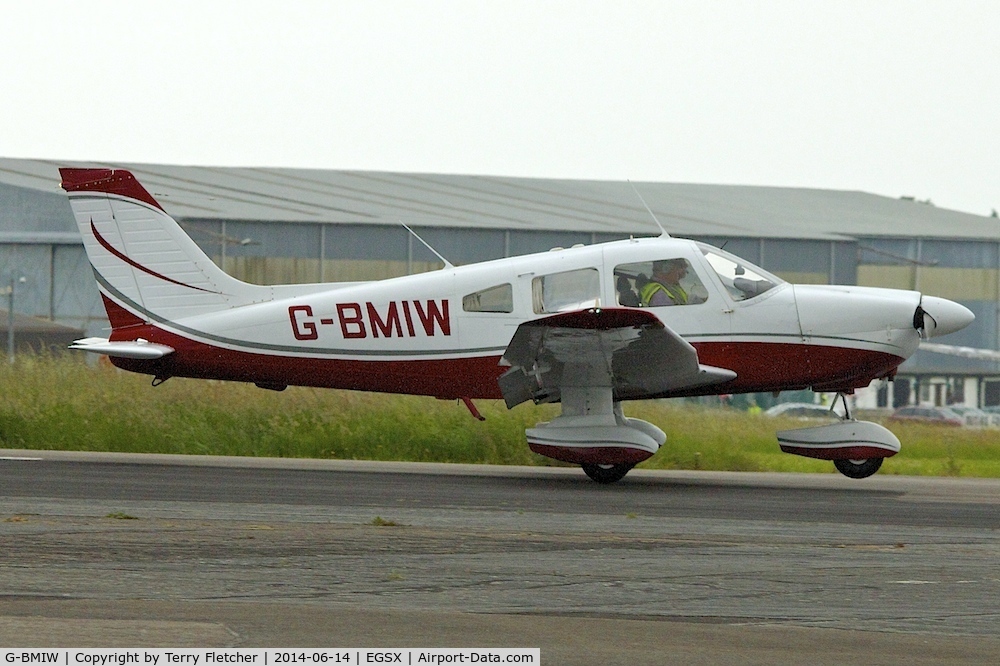 G-BMIW, 1981 Piper PA-28-181 Cherokee Archer II C/N 28-8190093, Attending the 2014 June Air Britain Fly-In at North Weald